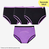MaxAbsorb™ Period Underwear Pack of 4 with Size Issue - No Print Choice