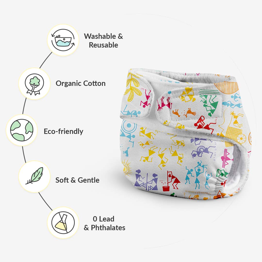 Newborn UNO Cloth Diaper DryFeel Langot Mustard Seed