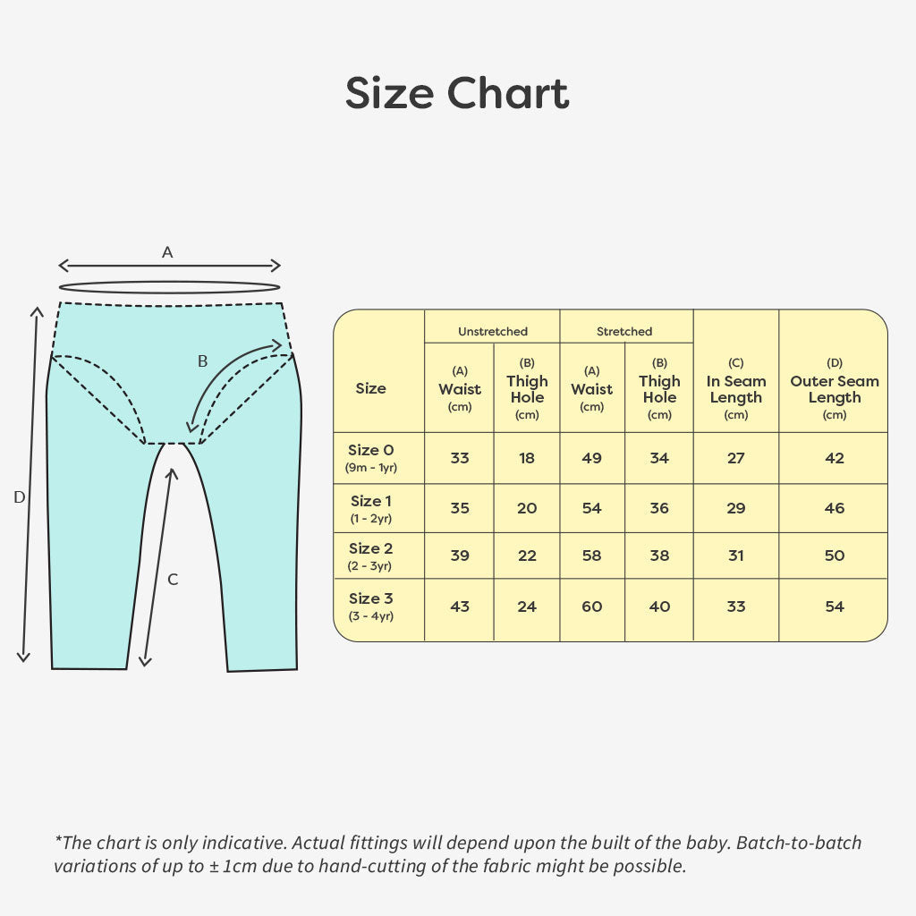 Diaper Pants Size Chart