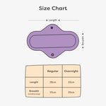 Period Underwear (Pink) Size Chart