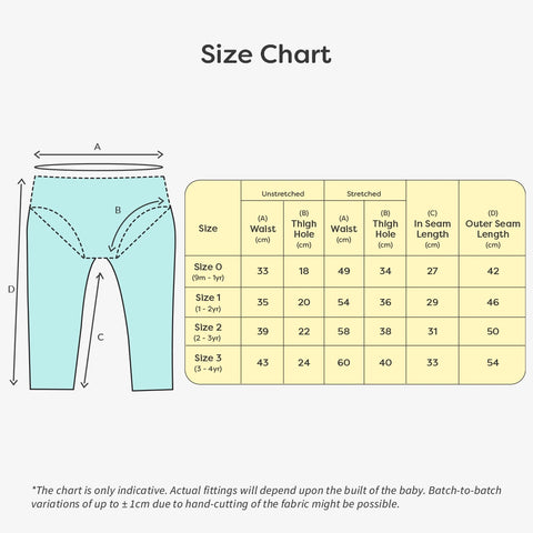 Diaper Pants 3 Pack with Drawstring Size 0 - Assorted (with Stitch Defects)