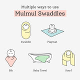 Pack of 12 Mulmul Swaddles