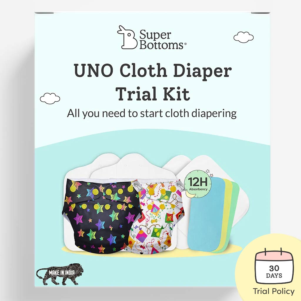 UNO Cloth Diaper Trial Kit with 2 Freesize UNO