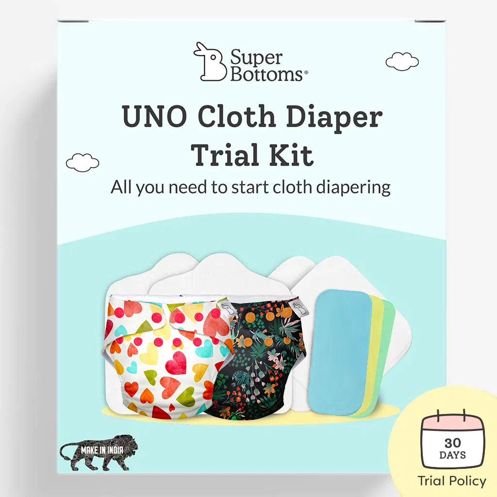 UNO Cloth Diaper Trial Kit with 2 Freesize UNO