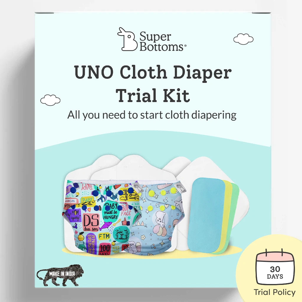 UNO Cloth Diaper Trial Kit with 2 Freesize UNO