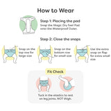 UNO Regular Cloth Diaper with only Dry Feel Pad (No Booster) - Hunny Bummy