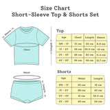 Short Sleeve Top & Shorts Set - Wavy Vibes