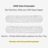 2 Freesize UNO Cloth Diaper + 2 Booster Pads