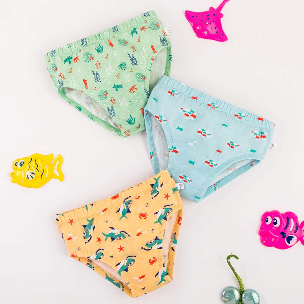 Young Girl Briefs -3 Pack (Sea-Saw) – SuperBottoms