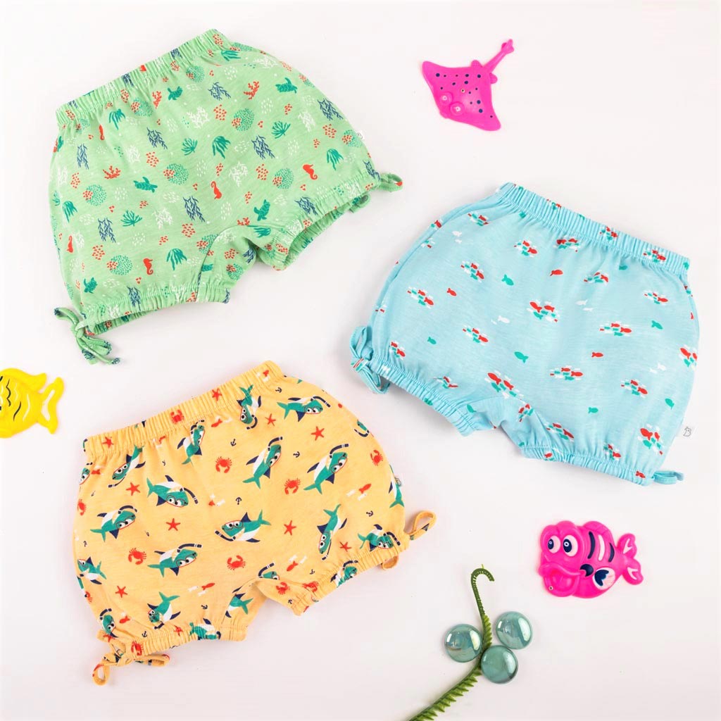 Buy Zuvim Kids Unisex Economical Cotton Printed Bloomer Panties  MultiColored Pack of 6 pcs12 years Online at Best Prices in India   JioMart