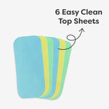Reusable Easy Clean Top Sheets - Coloured - Pack of 12