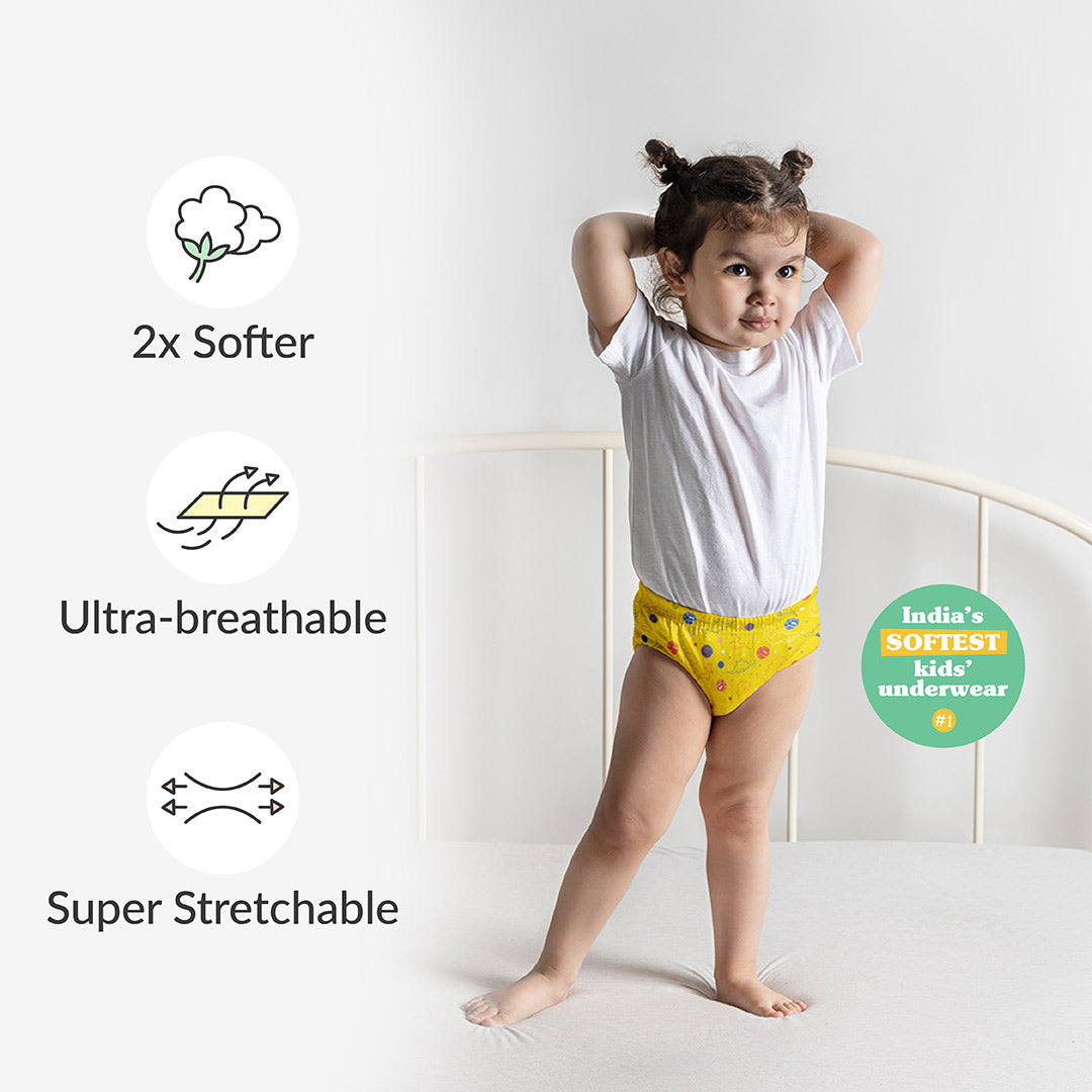 SuperBottoms Unisex Toddler Brief / Underwear 3-4 yrs-Finding Dino -  Onegreen