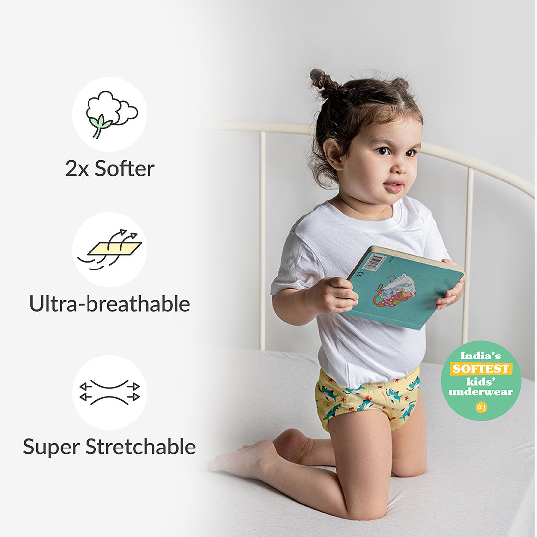 Children's Child Baby Girl Underwear Cartoon Polka Dot Print Underwear  Cotton Briefs Trunks 4 Pieces Ski Underwear Boys 152