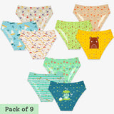 Young Boy Briefs -9 Pack (Kid's Day Out - Woody Goody - Rainy Poppins)