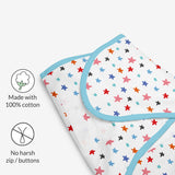 Dry Feel Swaddle Wrap - Pack of 2 (Starry Skies & Happy Clouds)