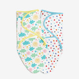 Dry Feel Swaddle Wrap - Pack of 2 (Starry Skies & Happy Clouds)