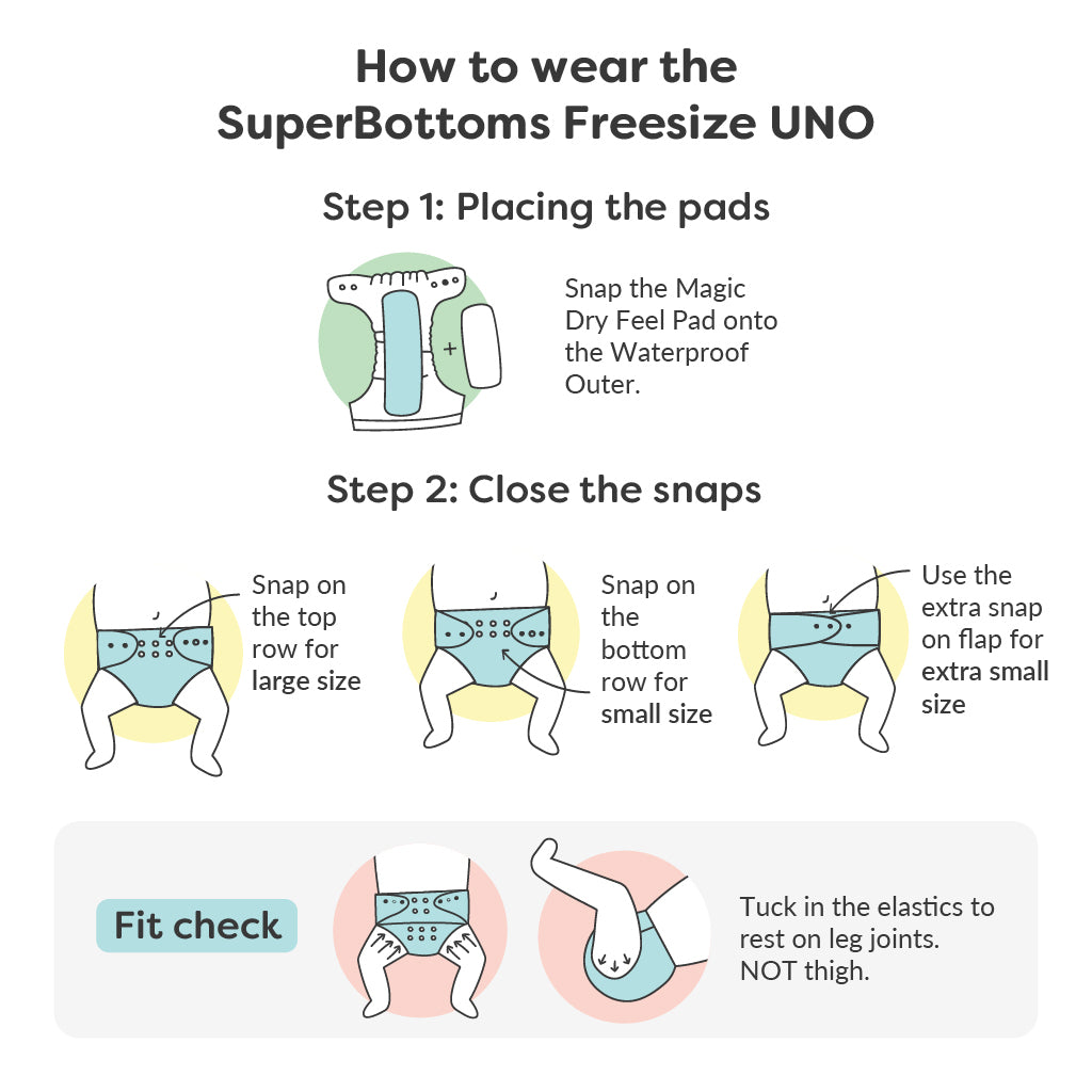 How to wear Freesize UNO Cloth Diaper