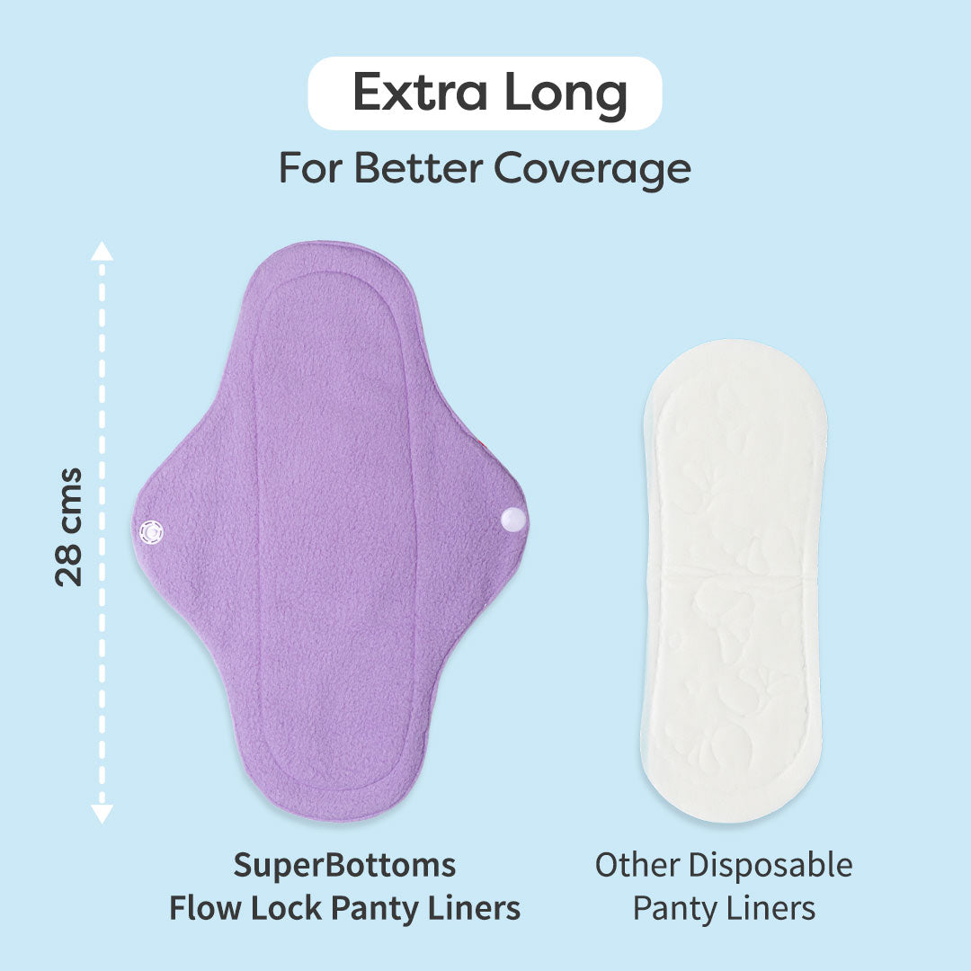 Stress Free Flow Lock Panty Liners Pack of 4 SuperBottoms