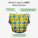 Reusable Freesize UNO Cloth Diaper for Baby