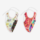 Pack of 2 Waterproof Cloth Bib (Shruberry -  Love Earth + Color pop - L'il crush)