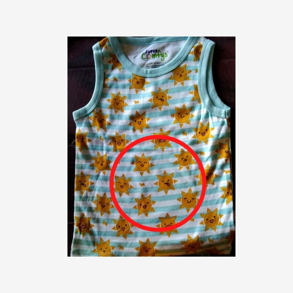Top and Shorts Set with dirt/pen marks - No Print Choice