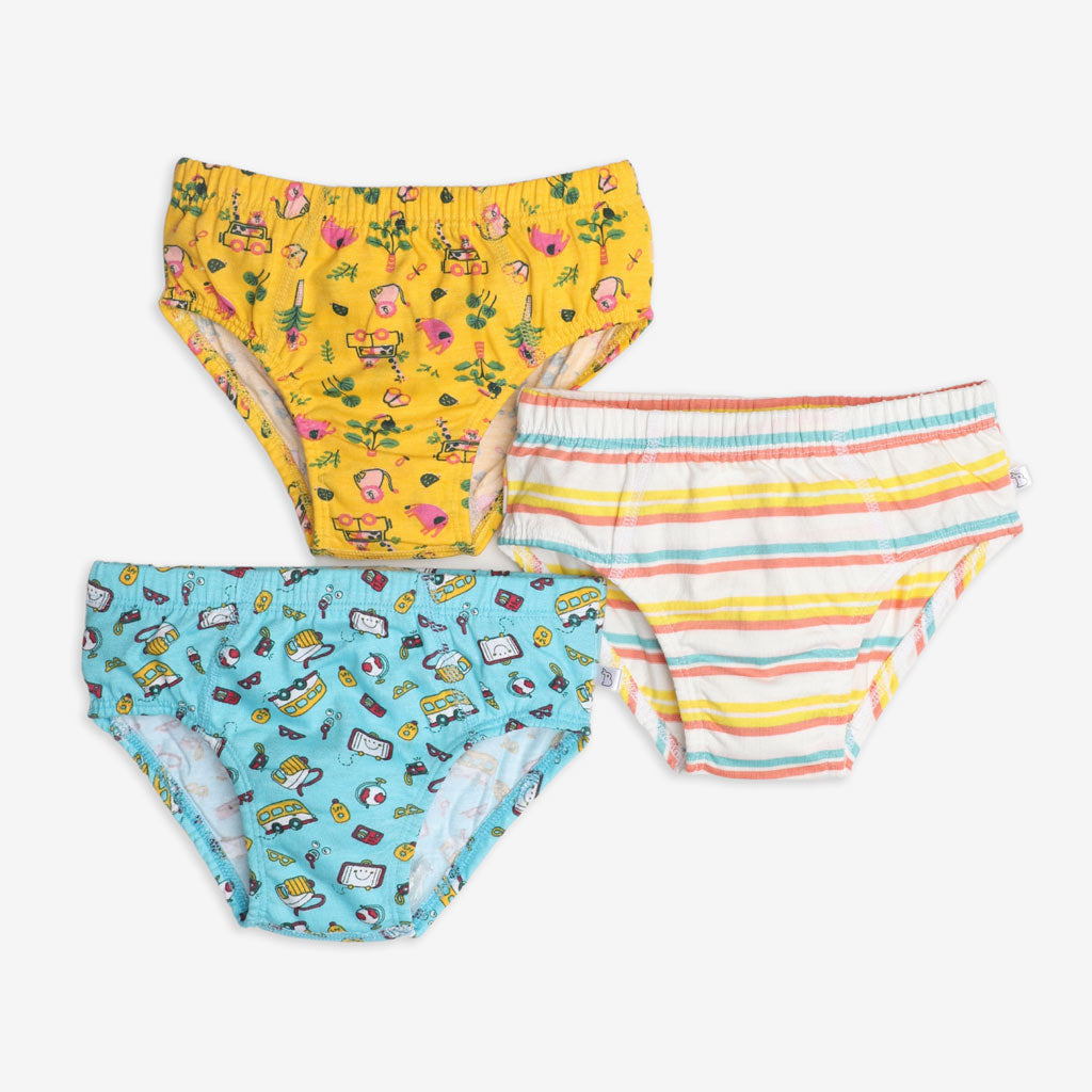 Young Girl Briefs Pack of 3 (Travel Tales) - SuperBottoms