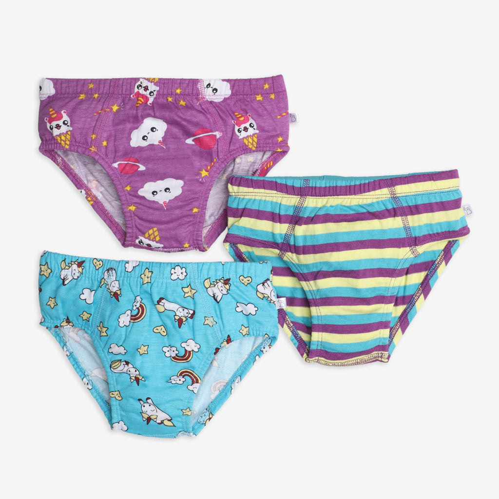 Young Boy Briefs Pack of 3 (Unicorn Dreams) - SuperBottoms