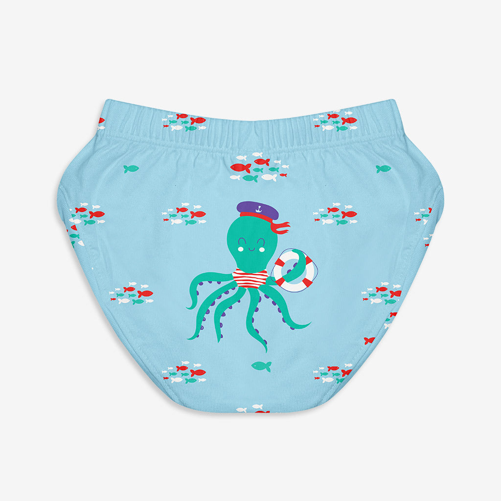 Unisex Toddler Briefs Pack of 3 (Sea-Saw) by SuperBottoms