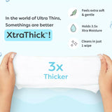 40 pcs - XtraHydrating Wipes, 3.5x moisture, 3x thick, Unscented